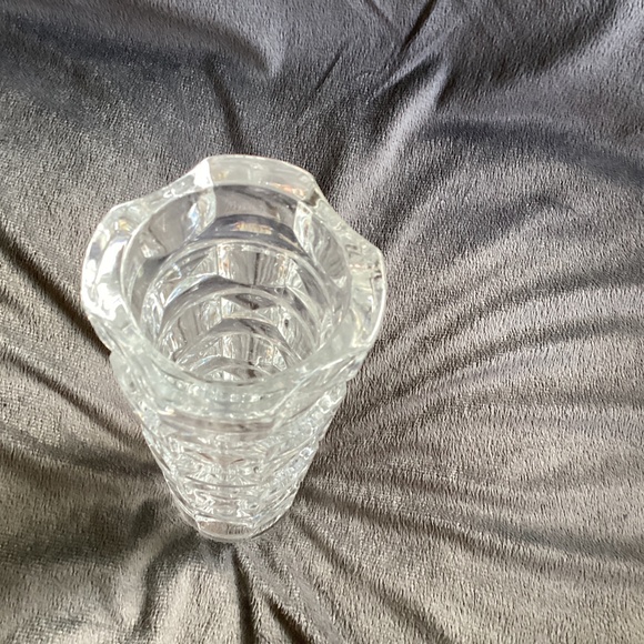 VINTAGE CRISTAL D’ARQUES FRANCE CLEAR  MID CENTURY MODERN VASE - Picture 5 of 15